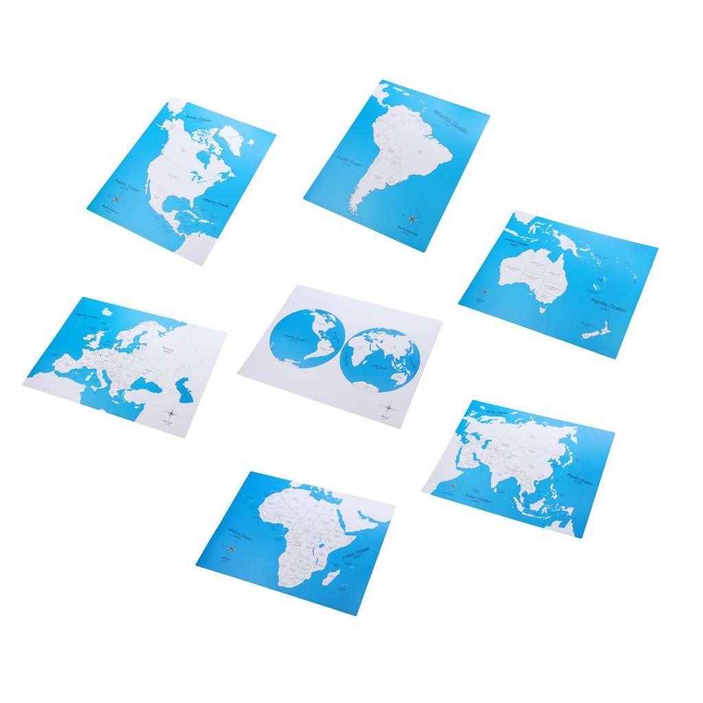 ПВХ Карта Каждого Континента Раннее Образование Детские Подарки Учебные Пособия Возраст 3+ Лет