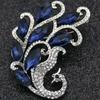 Womens Crystal Peacock Brooches Rhinestone Brooch Pin Wedding Gift Jewelry Lapel
