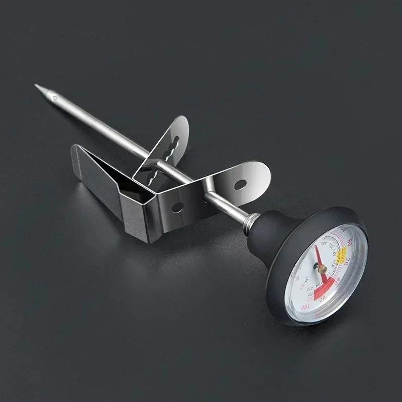 Stainless Steel Coffee Thermometer - Digital Probe 0-100℃ , ±0.5℃ High Accuracy for Espresso/Milk Frothing/Homebrew