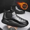 Men's Waterproof Non-Slip Winter Snow Boots with Thick Sole and Velvet Lining