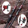 SOUGAYILANG Portable 4-section Fishing Rod 2.1M Fishing Rod Carbon Fiber Spinning Fishing Rod Fishing Gear