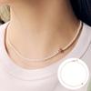 [Rosemont] Silver Pearl Necklace Rc0396