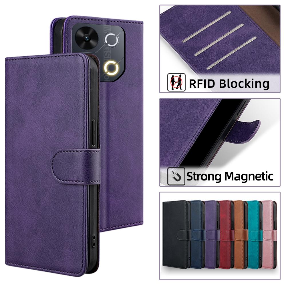 Для Itel P65 RFID блокирующий флип-чехол для телефона противоударный кожаный чехол-кошелек для Itel A50C A50 4G P65 слоты для карт кобура чехол