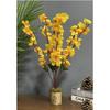 Искусственный цветок Деревянное бревно в горшке Желтая весенняя ветвь Пальма Комнатное растение 50 см