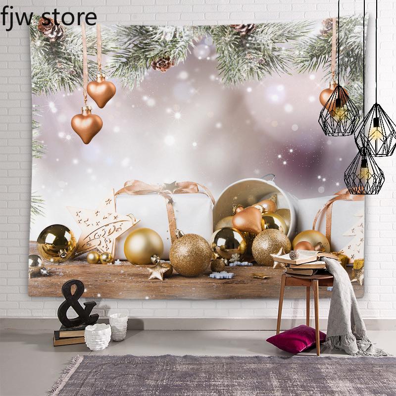 Рождественское Новогоднее украшение, гобелен, Рождественский шар, подарок, гобелен, настенное художественное украшение, комната в общежитии, гостиная, домашний декор