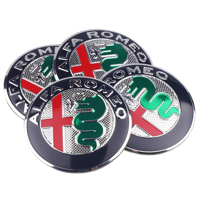 Car Stickers For Alfa Romeo 4pcs/set 56mm Car Wheel Center Hub Stickers 60mm Car Wheel Center Hub Caps Auto Decoration Accessori