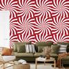 Hippie background wallpaper red, white and coral 50x1000