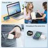 W-126 3 In 1 Wireless Magnetic Charging Station Phone Charging Pad Foldable Watch Earphone Charger