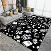 Gothic Witchcraft Skull Horror Area Rug,Carpet Rug for Living Room Bedroom Sofa,Kitchen Bathroom Doormat Non-slip Floor Mat Gift