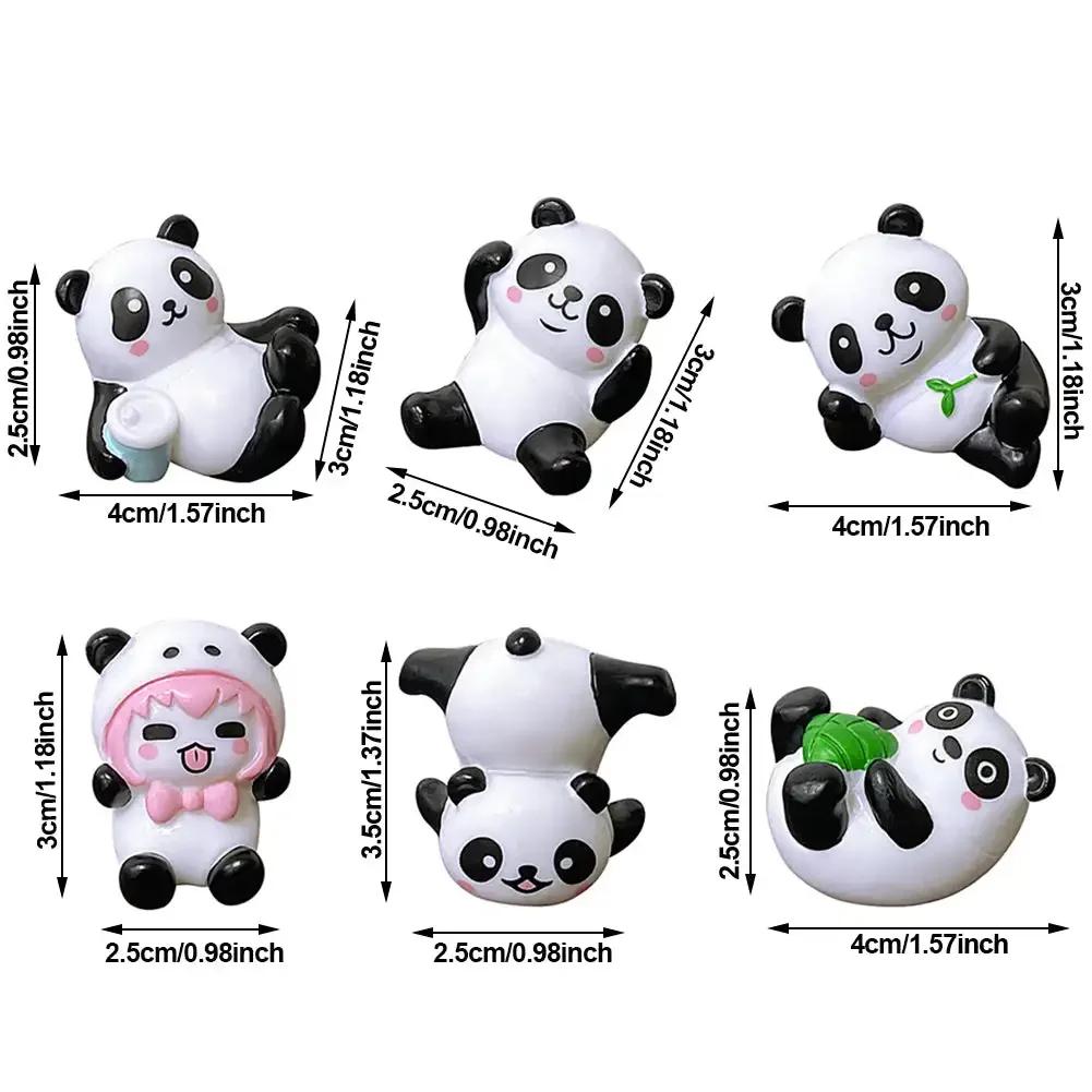 Милая мини-панда, украшения для приборной панели автомобиля, украшение для экрана навигатора автомобиля, кукла, аксессуары для салона автомобиля, игрушка в подарок для девочки