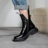 Women Shoes Platform Women Boots  Winter Genuine Leather Zip Ankle Boots Women Autumn Black Zapatos De Mujer Chunky Boots