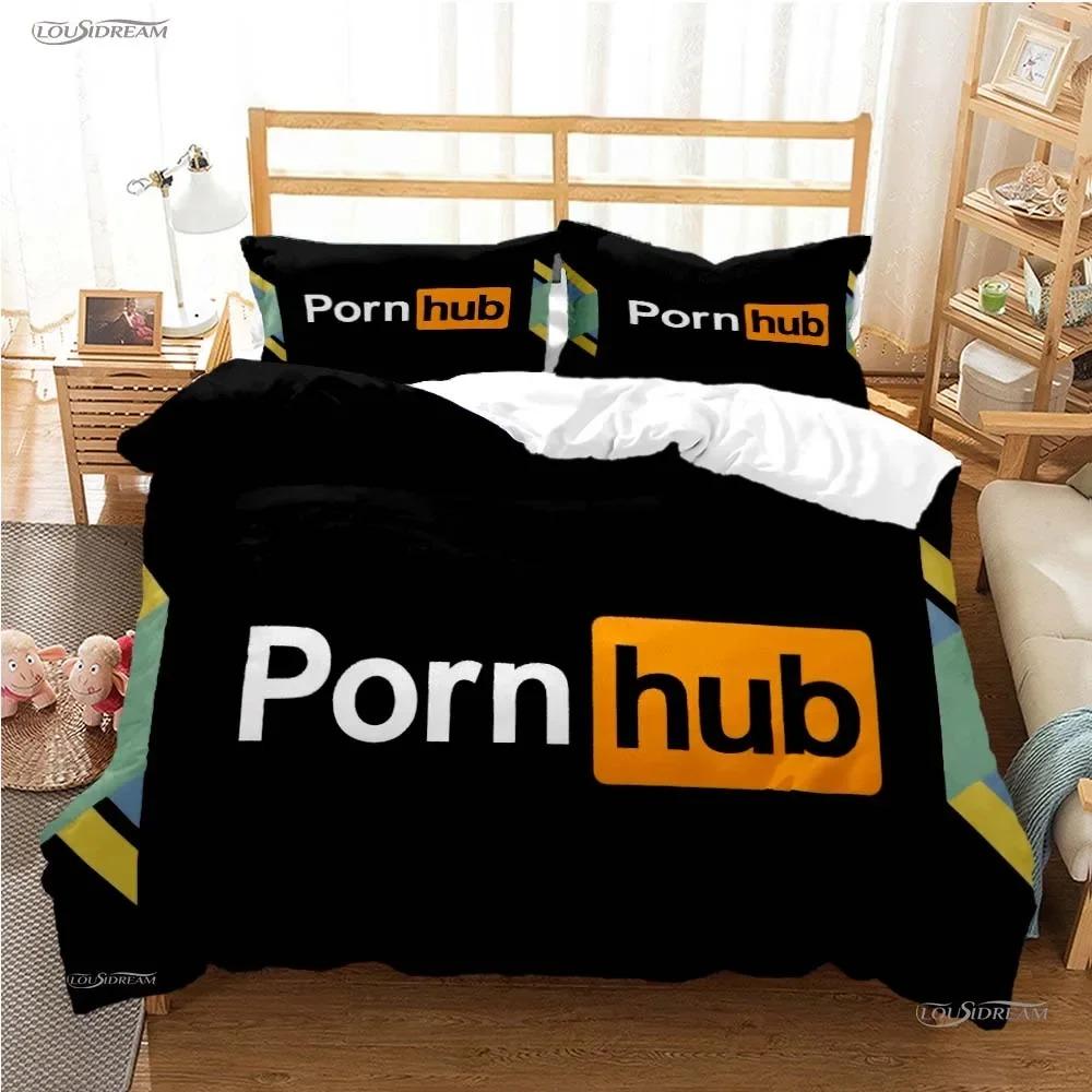 P-Porn H-hub Fashion Tread All Season Duvet Cover Комплект постельного белья Мягкий пододеяльник и наволочка для подростка Single/Double/Queen/King