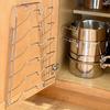 1 Stainless Steel Lid Holder - Wall Mounted Pan Holder with Hooks - Multifunctional Storage Holder with Mounting Accessories