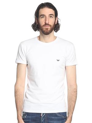 Футболка Emporio Armani с логотипом на груди, круглым вырезом, коротким рукавом, майка [EA111035CC735] (M, Белый A) [Параллельный импорт]