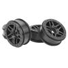 4 Pcs Black Plastic Hex Hub Wheel Rims for Traxxas Slash 2 4WD 110 Remote Control Car