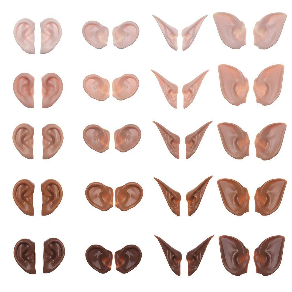 Plastic Artificial Ears White Tan Dark Elf Ears Doll Ears Toy Ears ICY Toy Ears Blyth Doll Ears