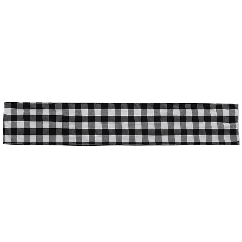 Black Red Table Runner Handmade Plaid For Family Dinner, Outdoor Or Indoor Parties Thanksgiving Christmas Gathering Party Decor