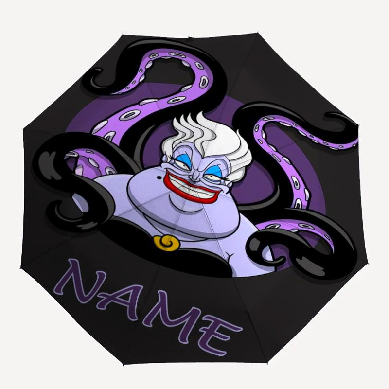 Personalized Name Villain Print Umbrella - Automatic Open/Close, Eight-Rib Durable Frame, Automatic Folding Umbrella