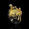 New Jewelry Retro Fashion Personality Ring Exotic Inlaid Gold Ring