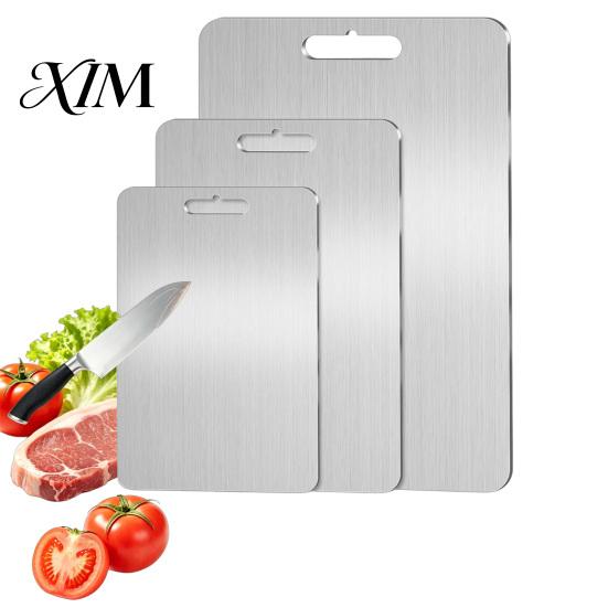 Долговечная доска для подготовки продуктов, Чистая титановая разделочная доска, Гладкая поверхность, Легкая нарезка, Кухонная станция, Очистка для мяса и овощей