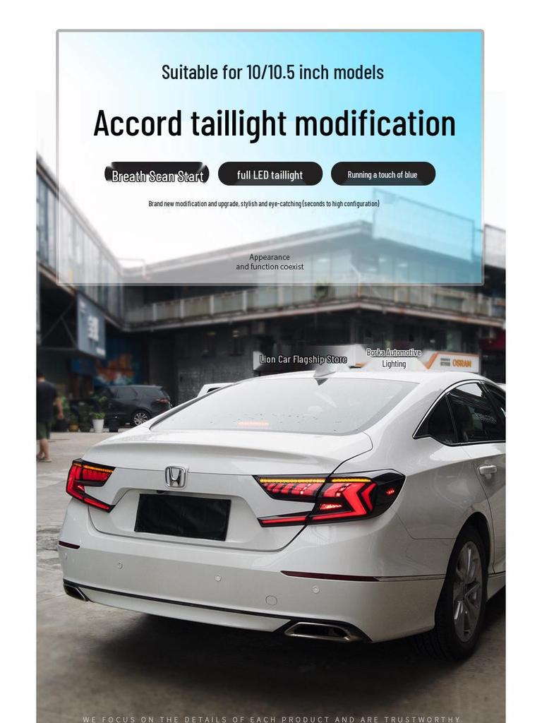 Accord 10th Gen LED Streamer Turn Signal & 10.5th Gen Cyber Style LED Taillight Assembly