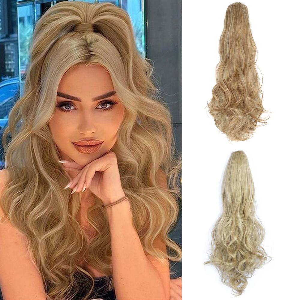 MERISIHAIR Синтетические женские модные волнистые коготки-хвостики термостойкие накладные волосы из натурального материала химические волокна