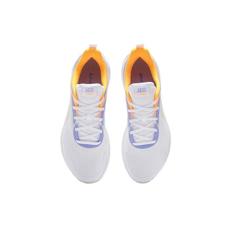 Кроссовки для бега Li Ning Yue Ying Element с низким верхом, амортизирующие, нескользящие, износостойкие, мужские, белые, фиолетовые ARHS009-1