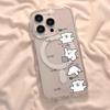 Магнитный чехол для телефона с изображением рабочей собаки для iPhone 16 17 Air 16e 15 11 12 14 13 Pro Max Mini XS 7 8 Plus Прозрачный чехол с мультяшным животным