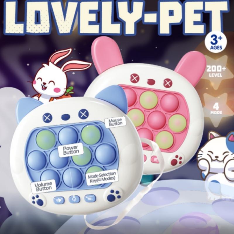 Pop Light Fidget Game Quick Push Bubble Game Handle Toys Антистрессовые игрушки для мальчиков и девочек со светодиодным игровым автоматом Игрушки для снятия стресса