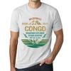 Мужская винтажная футболка с рисунком Mountain Explorer Congo Vintage White