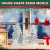 Силиконовые формы в форме домика, форма для подсвечника, литые формы ручной работы, формы для мыла своими руками, формы для деревьев для праздничных украшений