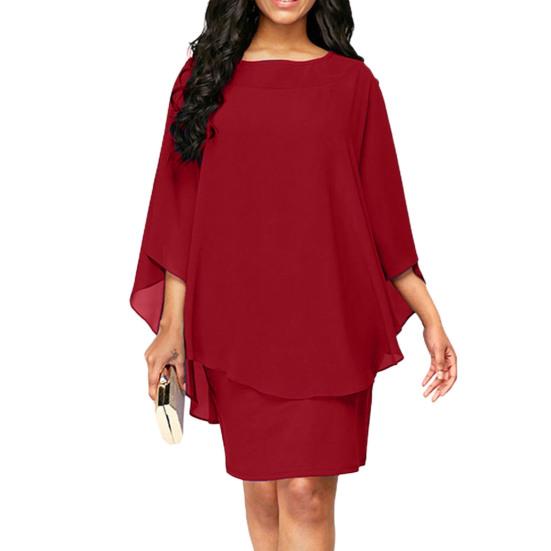 Вечернее платье с круглым вырезом, рабочая одежда, мягкая классическая женская одежда из двух частей, уличная одежда