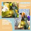 Easter Garden Statues Rabbit With Solar Lantern Outdoor Bunny Figurines Decorations For Patio Yard Lawn Ornaments Gifts