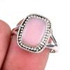 Natural Pink Opal Gemstone 925 Solid Sterling Silver Jewelry Ring Size 8.5 A8V05