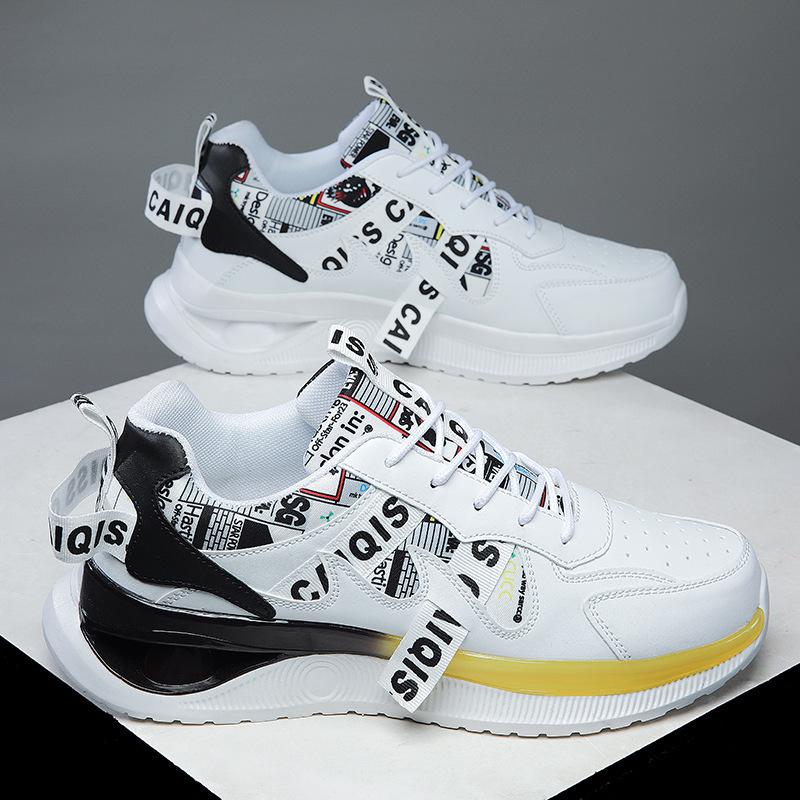 Обувь мужская Tide 2025 Весна Новые дышащие пары студенческие папы обувь кроссовки для бега корейские мужские туфли