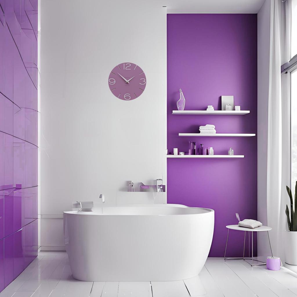 Настенные часы CalleaDesign SMILE Фиолетовый алюминий