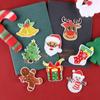 DIY Christmas Cartoon Embroidery Stickers Snowman Stickers Holiday Gift Baby Clothes Doll Stickers Patch Sticker