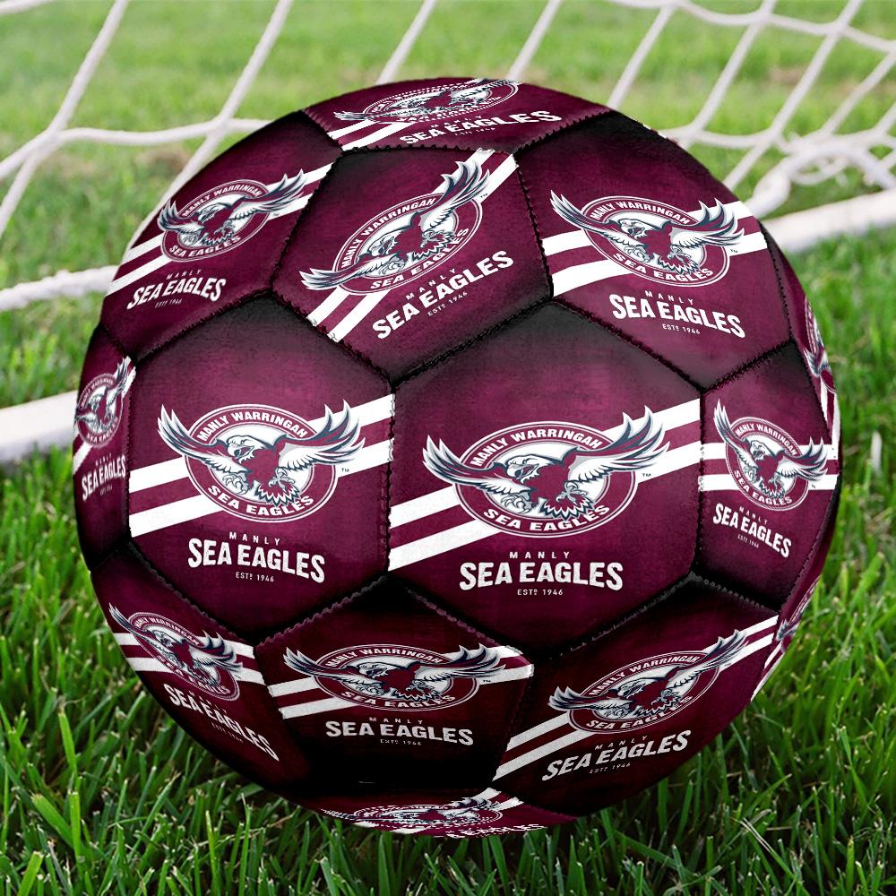 Manly Sea Eagles Crest Size 5 Soccer Balls, High-Quality, Anti-Slip, Protective Football, a Unique Gift Suitable for Birthdays, Christmas