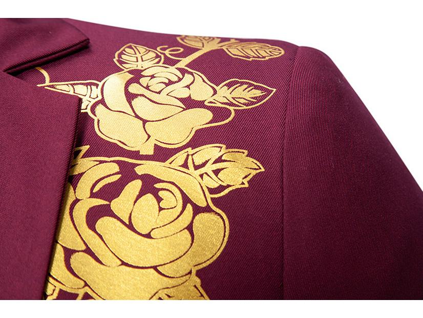 Мужской повседневный пиджак с золотым тиснением, весна/лето 2024 г. — европейский размер