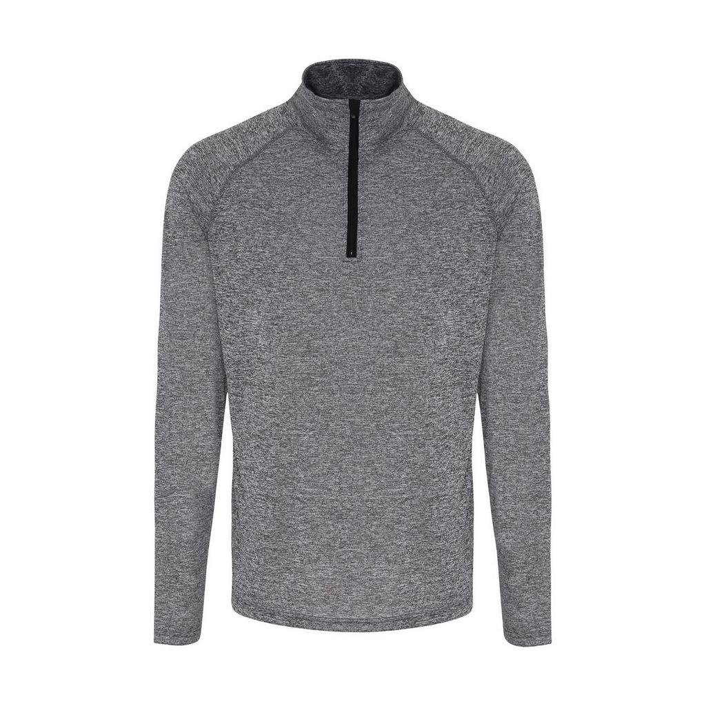 TriDri Мужской спортивный топ с длинным рукавом и застежкой-молнией