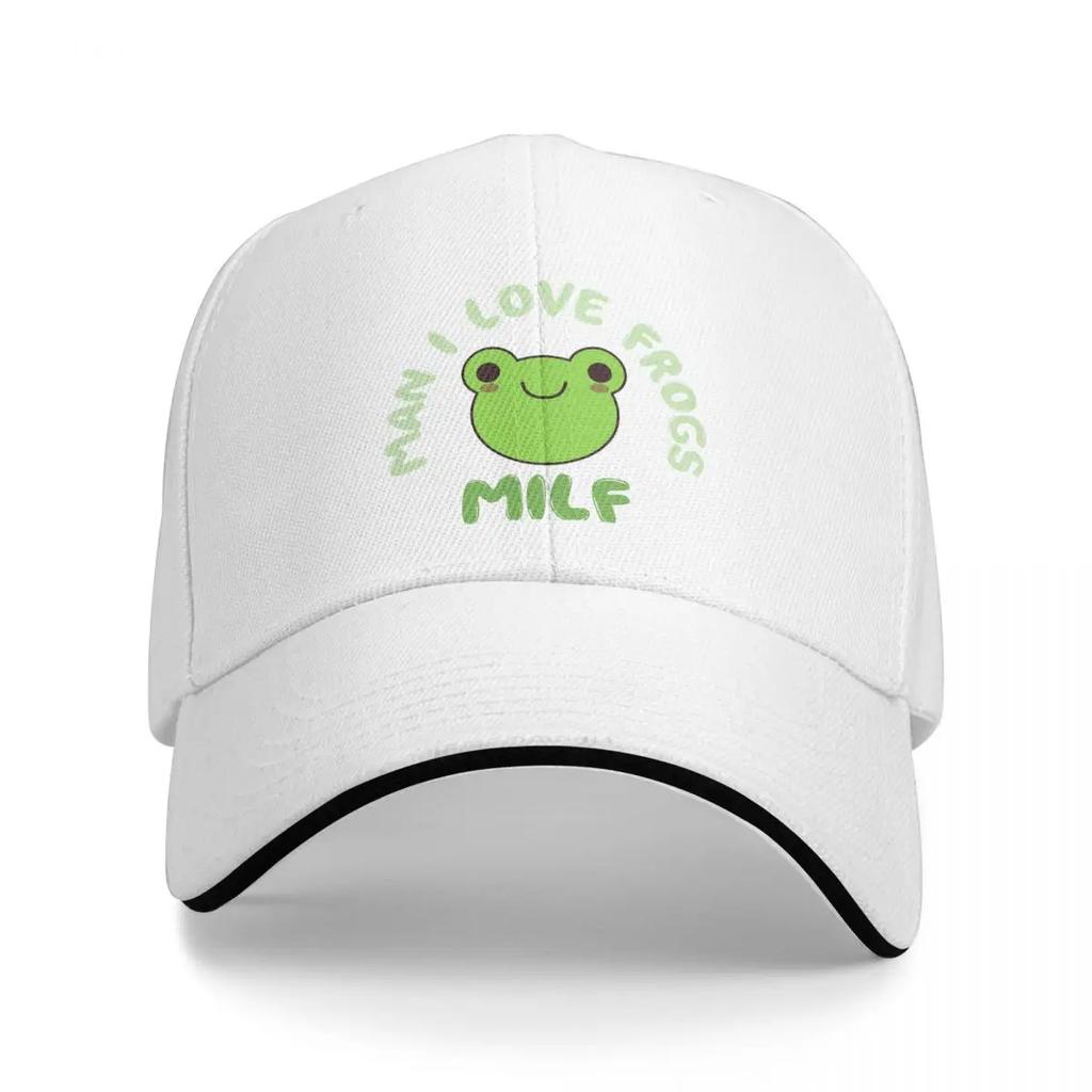Man I Love Frogs MILF MEME ART Baseball Cap Men Hats Women Visor Outdoor Snapback Caps