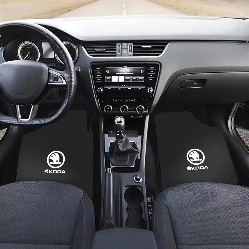 ZPMG6 For Skoda Octavia A7 Vrs Fabia Superb Rapid Kodiaq Karoq Car Front & Rear Automotive Carpet Non-slip Floor Mat Auto Accessories