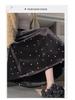 Sweet Age-Defying Polka Dot Velvet Midi Skirt - Autumn/Winter 2025, Versatile A-line Design