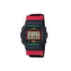 G-Shock Классические Ретро Квадратные Модные Цветные Блоки Уличный Стиль ЖК-дисплей Электронный Механизм Тканевый Ремешок Мужские Часы Черные DW-5600THC-1