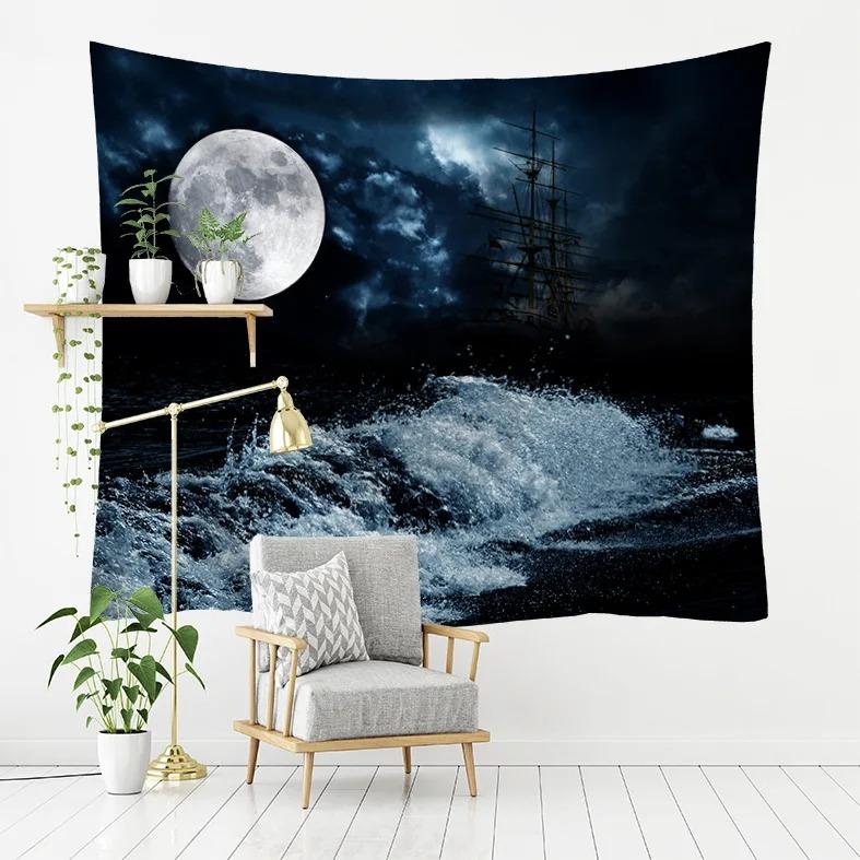 Отпуск с видом на море узор спальня гостиная гобелен украшение стены дома гобелен