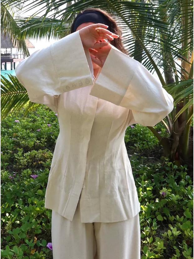 2026 Spring/Summer Simple Loose Linen Women's Shirt - Middle East Europe America