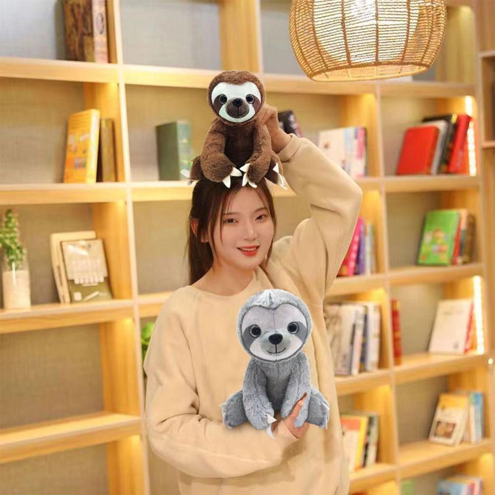 Soft Comfort Sloth Plush Toy Stuffed Animals Simulation Sloth Doll Stuffed Sloth  Birthday Gift
