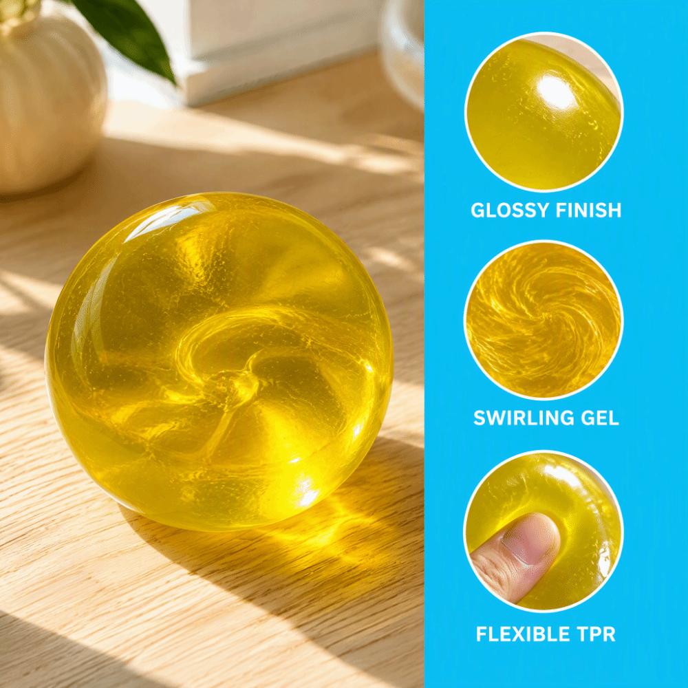 Blue Maltose Squishy Ball Transparent Ball Quick-rebound Squeeze Toy Fidget Squishy Toy  Office