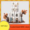1470 деталей MOC Средневековый Замок Пазл Белая Башня Волшебника Архитектура художественный DIY Сборка Рождественский Праздничный Подарок для Детей Возраста
