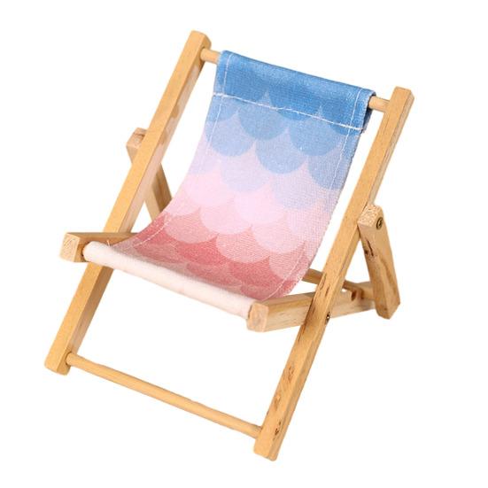 Подставка для телефона Yousheng Конструкция из массива дерева и холста Дизайн мини-шезлонга Регулируемый под разными углами держатель для телефона Настольное украшение